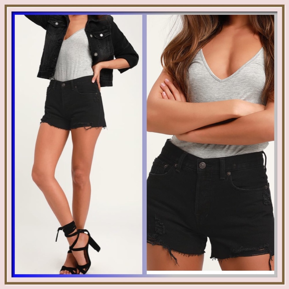 Sofia Black Denim Shorts